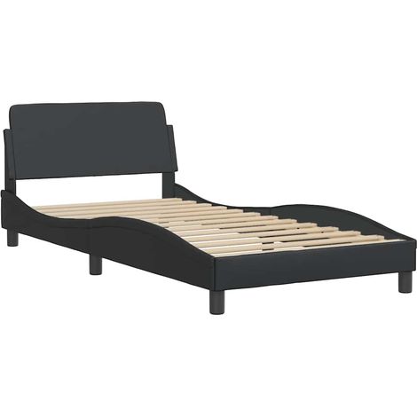 Cadre de lit Dover noir 100x190 cm similicuir vidaXL (1/5)