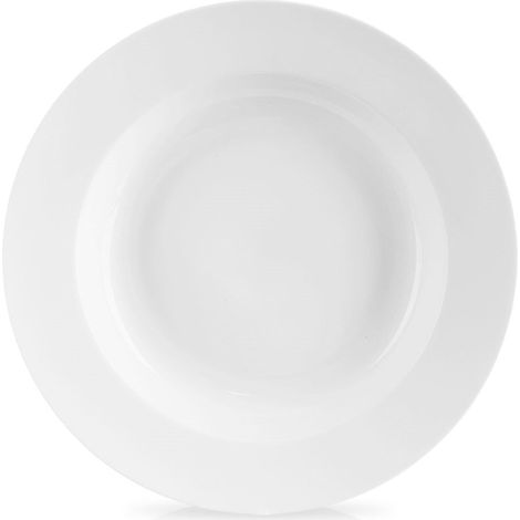 Piatto piano profondo in porcellana Mona, 24,5 cm, 350 ml (1/4)
