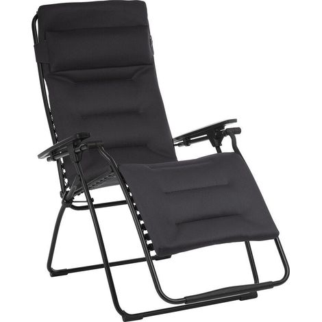 Zero-Gravity-Relaxliege-Garten - XL - Futura XL - AirComfort® - Schwarz Acier - Lafuma Mobilier