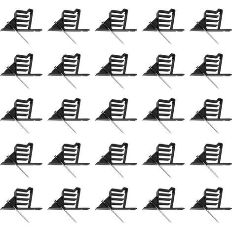 Packung mit 25 Kabelbindern, Befestigungsclips mit Stahlnägeln, Mehrzweck-Kabelbinder für Elektrokabel, isolierte Clips für die meisten Kabeltypen, einfache Montage (1/5)