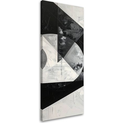 Wandbild Schwarz-weiße abstrakte Komposition 30x90 cm (1/5)