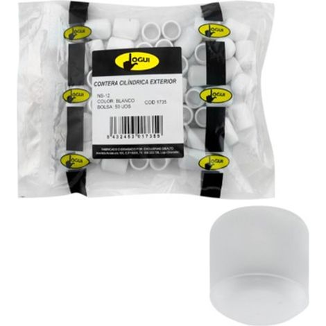 Contera Exterior Cónica Blanco - 14mm - 50uds