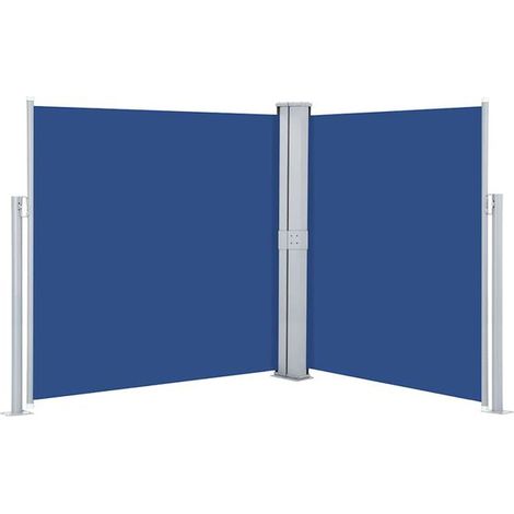 Store latéral rétractable, bleu, 140 x 600 cm (1/5)