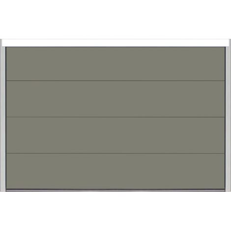Porte de garage sectionnelle Gris Quartz 7039 motorisée l.300 x H.200 cm x Ep.40 mm Polygrain (1/5)