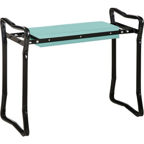 Gartenkniebank, klappbarer Gartenhocker, Kniestütze bis 150 kg, EVA-Schaum, Stahl, dunkelgrün, 58 x 28 x 49 cm, für komfortable Gartenarbeit. (1/5)