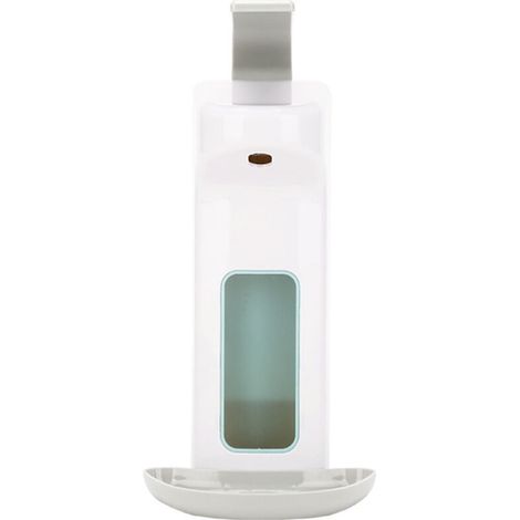 Soap Dispenser with Angled Press for Hand Soap, Wall Mounted, Practical Design for Kitchen and Bathroom (White) (1/4)