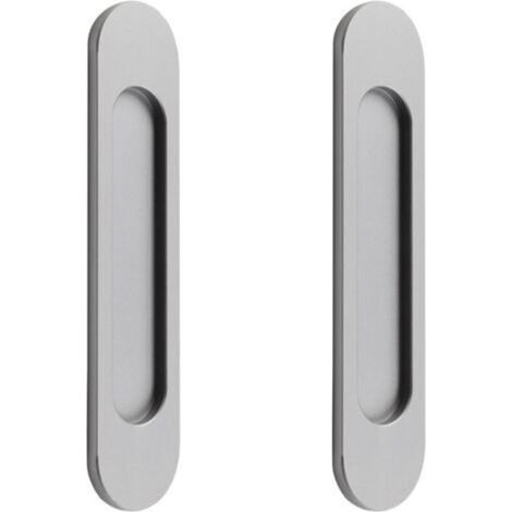 Selbstklebender ovaler Schiebetürgriff, kein Bohren erforderlich, geeignet für Schiebetüren, Fenster und Schränke (18 cm, grau) - Crezuo (1/4)