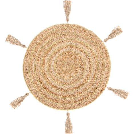 Tapis de table avec herbe, jute, Ø 38 cm (1/3)