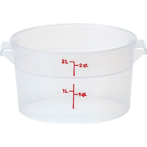 Boîte ronde - 20.8 x 20.8 cm - Translucide - Lot de 12 - Cambro