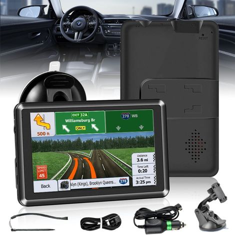 Navegador GPS con pantalla táctil de 7 pulgadas, mapas iGO Primo para Europa y Reino Unido, ADR para camiones y automóviles, asistente de voz.