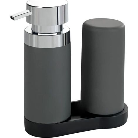 Bardusch-Station de Lavage Easy-Squeeze, Distributeur Liquide Vaisselle et Distributeur Savon Liquide, Gris, 250 ML, 15 x 18 x 7 cm (1/5)