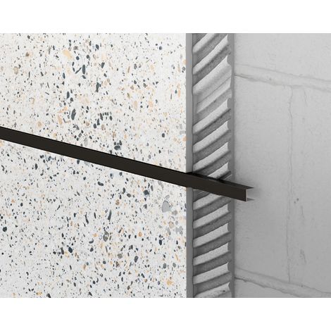 Ilcom U-Profil aus rostfreiem Stahl geschliffen 10mm x 2440mm x 9mm - Schwarz matt (1/4)