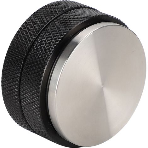 58 mm schwarzer, flacher Edelstahl-Kaffeetamper – Zubehör für Heimcafés (1/5)