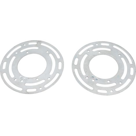 2-teilige Leuchtenhalterung, 4-Zoll-Universal-Rundplatte aus Stahl, Querstange für Deckenventilator, komplettes Zubehörset (1/5)