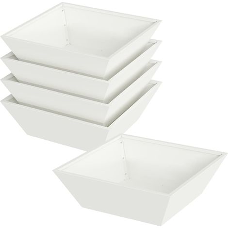 Maison Exclusive - Garten-Pflanzgefäß 5 pcs Weiß 50 x 50 x 15 cm