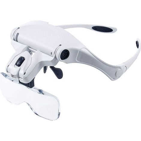 Loupe Lunettes avec Éclairage LED - Lunette Loupe avec 2 Lumières LED Frontale Grossissantes Casque Loupe - 1x à 3.5X Zoom Electronique, Bijoux,Montres (1/4)