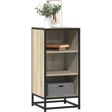 Sideboard Sonoma-Eiche 35,5x35x76 cm Holzwerkstoff und Metall
