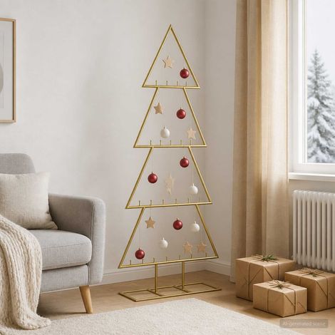 vidaXL Árbol de Navidad de metal con soporte KUOPIO 125 cm Acero (1/5)