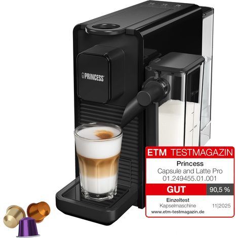 Capsule and Latte Pro Machine à Café à Capsules, Compatible, Lait Automatique, 20 Bars, 1400W, Sans BPA, Pièces Lavables, Arrêt Automatique, 01.249455.01.001 (1/5)