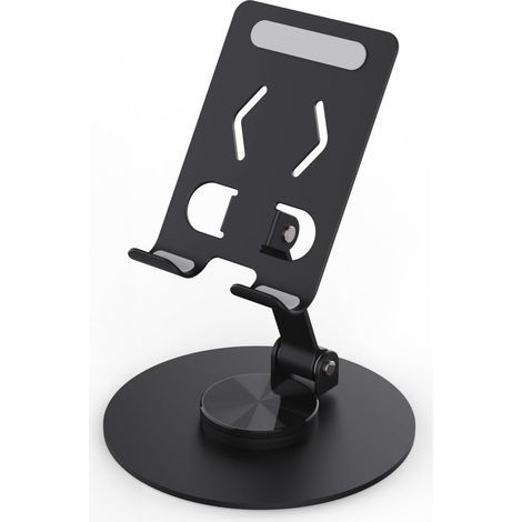 Faltbarer Handyhalter, 360° verstellbarer Betrachtungswinkel, tragbarer Tischständer für Handys, extrem stabiler Ständer für Handys und Tablets (1/4)