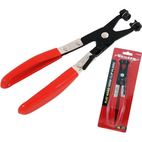 Neilsen Flat Band Hose Clip Pliers Clamp Swivel Drive Jaw Locking Removal