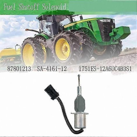 Vanne d'arrêt de carburant 12 V compatible avec l'arrêt moteur 87801213, remplacement SA-4161-12 1751ES-12A6UC4B3S1 (1/4)