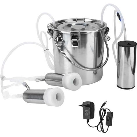 Machine à Traire Électrique - Non spécifié - 5L - Acier Inoxydable - Pour Vache et Chèvre - Tension 100-240V (1/4)