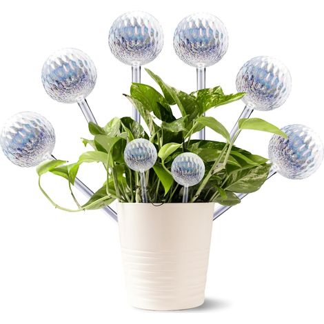 Glass Watering Balls, Set of 6, 180ML Drip Watering System, Automatic Watering System for Plants, Flowers and Plants Indoor and Outdoor Balcony and Garden (1/5)
