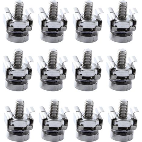 50 Ensembles de Vis pour Armoire en Acier Inoxydable Nickelé, Surface Lisse sans Bavure, Vis de Fixation du Meuble pour Rack Serveur (1/5)