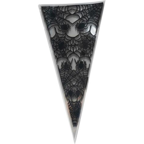 100 sacs d'Halloween triangulaires, légers et polyvalents, à motif araignée, pour bonbons. (1/5)