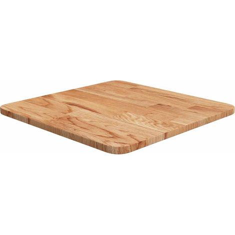 Square Table Top Light Brown 40x40x1.5cm Treated Solid Wood Oak vidaXL (1/4)