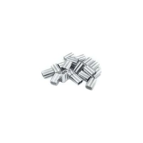 20x manicotti a crimpare in alluminio con doppia ghiera, ghiera in alluminio da 6,0 mm, utensile di crimpatura, manicotto a crimpare, manicotto a crimpare, connettore per cavi 20610mm