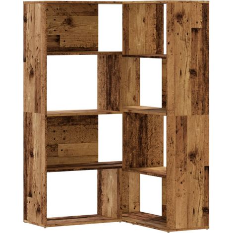Maison Exclusive - Eck-Bücherregal 4 Etagen Antikholz 85x85x140 c