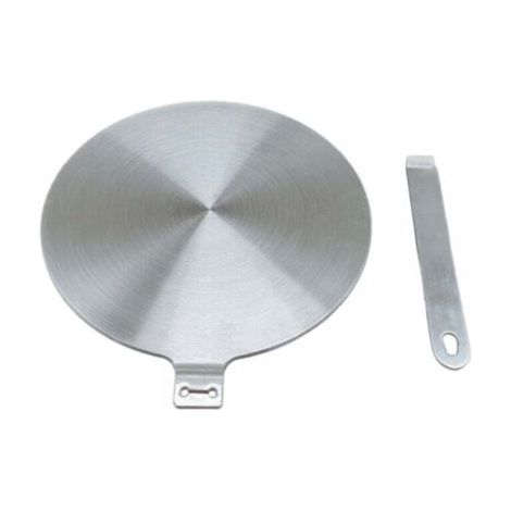 Adaptateur à induction, disque convertisseur pour plaque de cuisson à induction, plaque de diffusion de chaleur avec poignée et base séparables 20 cm