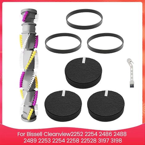 Lot de 8 brosses, courroies et filtres pour aspirateur Cleanview Swivel Pet 2252, 2254, 2486, 2253, 2254, 2258 et 3197 - Pièce de rechange (1/5)