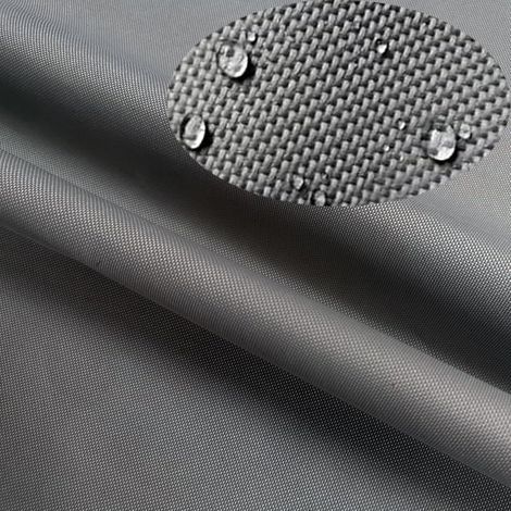 Tissu en toile 600D imperméable et résistant pour coussins extérieurs, résistant aux déchirures, 100x150 cm, gris foncé, YD528 (1/5)