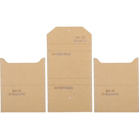Ensemble de pochoirs transparents en acrylique pour motifs de portefeuille, outils de bricolage et de maroquinerie. (1/5)