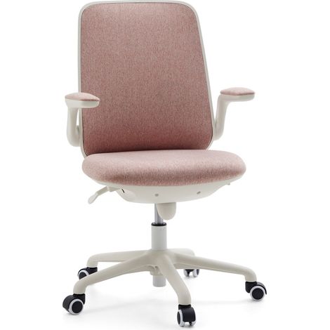 Kinderdrehstuhl / Kinder Bürostuhl SWIVELO Stoff rosa hjh OFFICE (1/5)