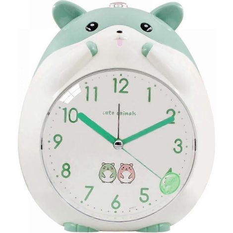 Réveil pour chambre, réveil hamster avec veilleuse, horloge de bureau décorative pour chambre d'enfant ou d'étudiant (1/4)