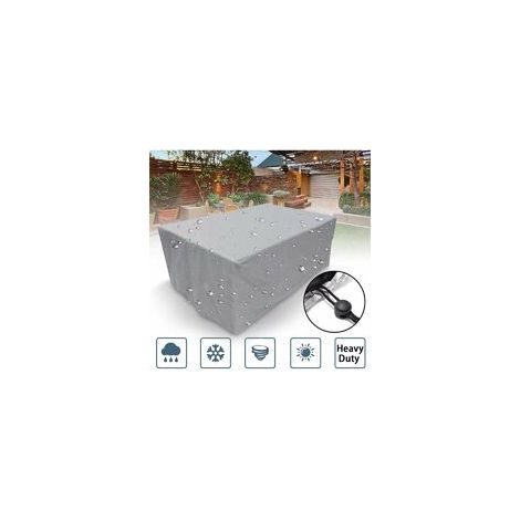 Housse Meuble CarréE, Housse éTanche Jardin ExtéRieur Argent - Housses Anti-PoussièRe Robustes Pour Tables Chaises Patio - Housse Table Jardin Carré,120 120 74cm (1/5)