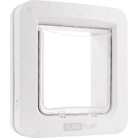 SUREFLAP Grande chatiere a puce electronique Connect - Blanc - Pour chat et chien (1/5)