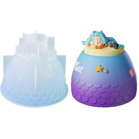 Moules en silicone pour la création de bougies, de pots à bijoux et de résine époxy. (1/4)