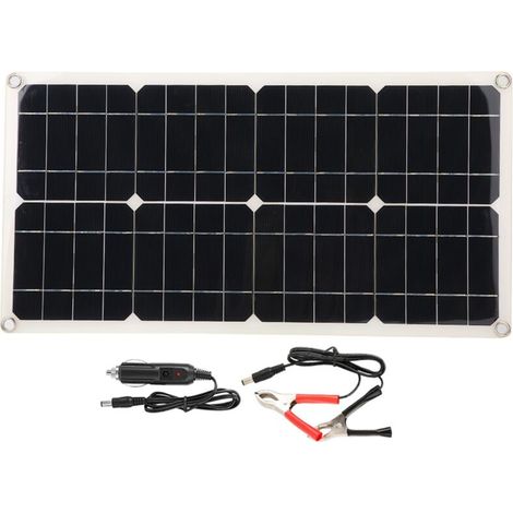 25W Dual 5V USB Flexible Monocrystalline Solar Power Panel Kit, Car Battery Charger Controller. (1/5)