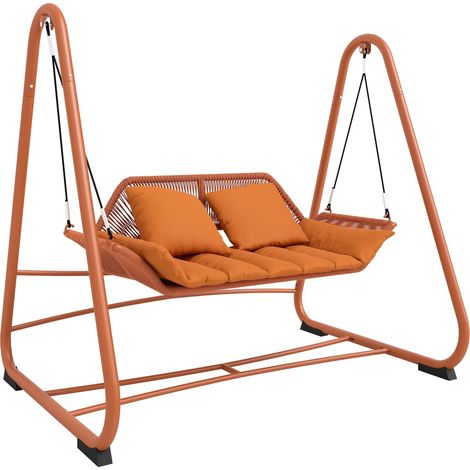Gartenschaukel mit Kissen, Metallgestell, 174 x 120 x 162 cm