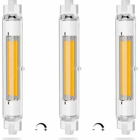 Lampadina LED R7S 118mm dimmerabile 20W a risparmio energetico COB R7S equivalente a lampada alogena J118mm 200W, bianco caldo 3000K, senza sfarfallio, 2000LM, angolo del fascio 360°, CRI 90Ra, confez
