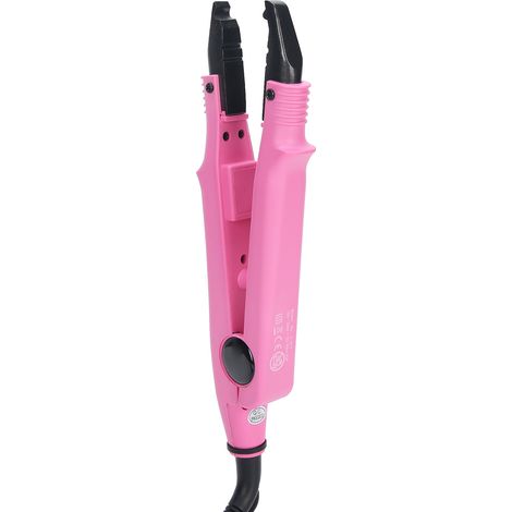 Fer à lisser pour extensions de cheveux, appareil à connexion chauffante avec changement de température, outil à kératine, prise 110-240 V. (1/5)