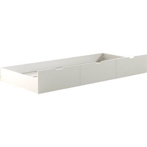 OLAF - Tiroir pour Lit 90x200cm Bois Laqué Blanc (1/3)