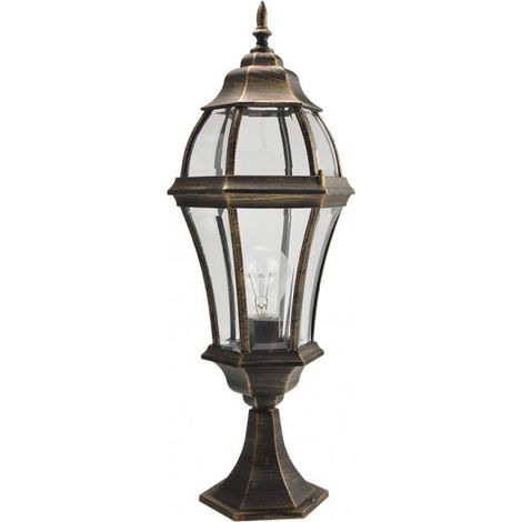 FAB 149671016  Alluminio Becrux 1xe27 Nero/Oro Applique Esterno 64,5x21x21 Cm Ip44