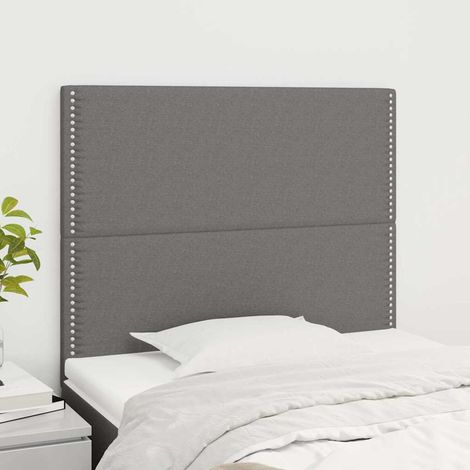 Tête de lit rembourrée réglable en tissu gris foncé 100 x 5 x 118/128 cm - PANGIVO (1/5)