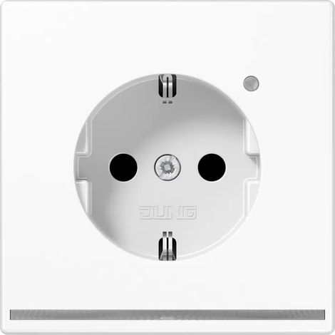 Jung SCHUKO Steckdose, 16 A 250 V , mit LED-Orientierungslicht, integrierter erhöhter Berührungsschutz, Thermoplast, (1/2)